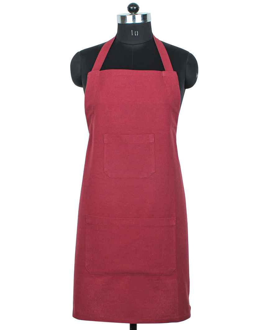 Saute & Serve Maroon Kitchen Apron | 23 x 32 inches