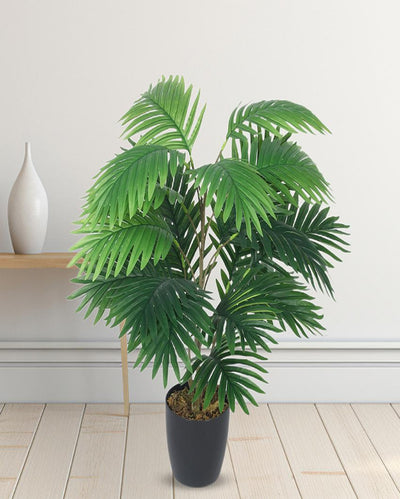 Areca Artificial Plant with Black Pot | 2 feet