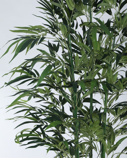 Green Bamboo Artificial Plant With Black Pot | 7.8 feet