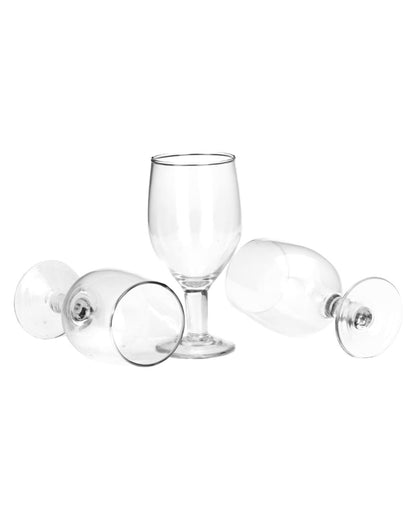 Luminous Dining Experience Transparent Stemmed Wine Glass  | 180ml |  2 x 5 inches