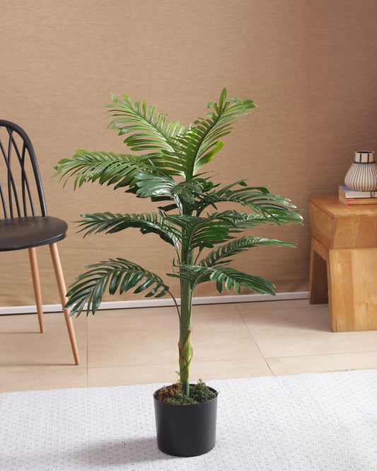 Albeo Artificial Areca Palm Plant For Home Décor With Black Pot | 39 Inches