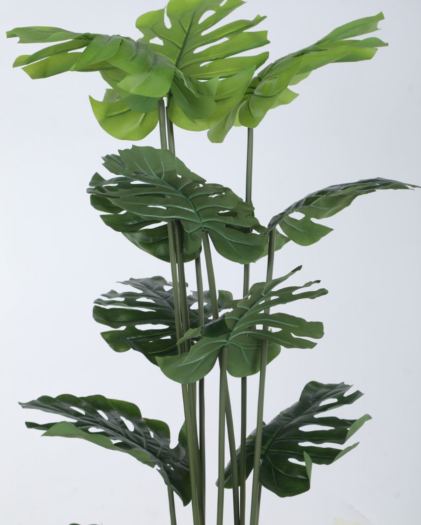 Artificial Real Touch Monstera Plant For Home Décor With Black Pot | 47 Inches