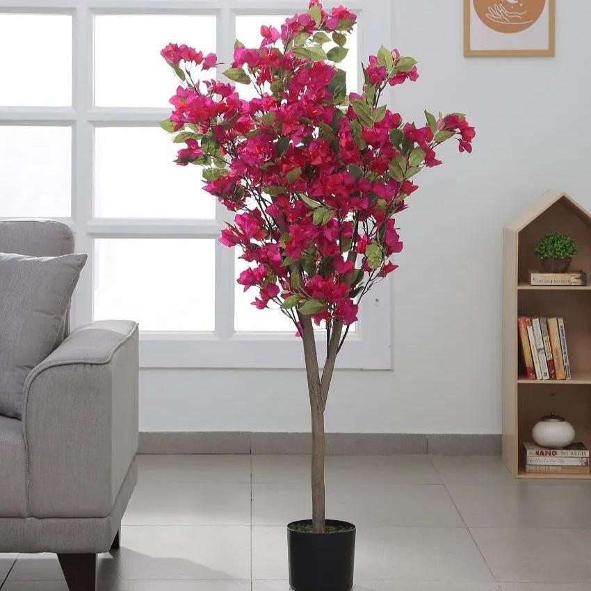 Artificial Bougainville Plant with Pot