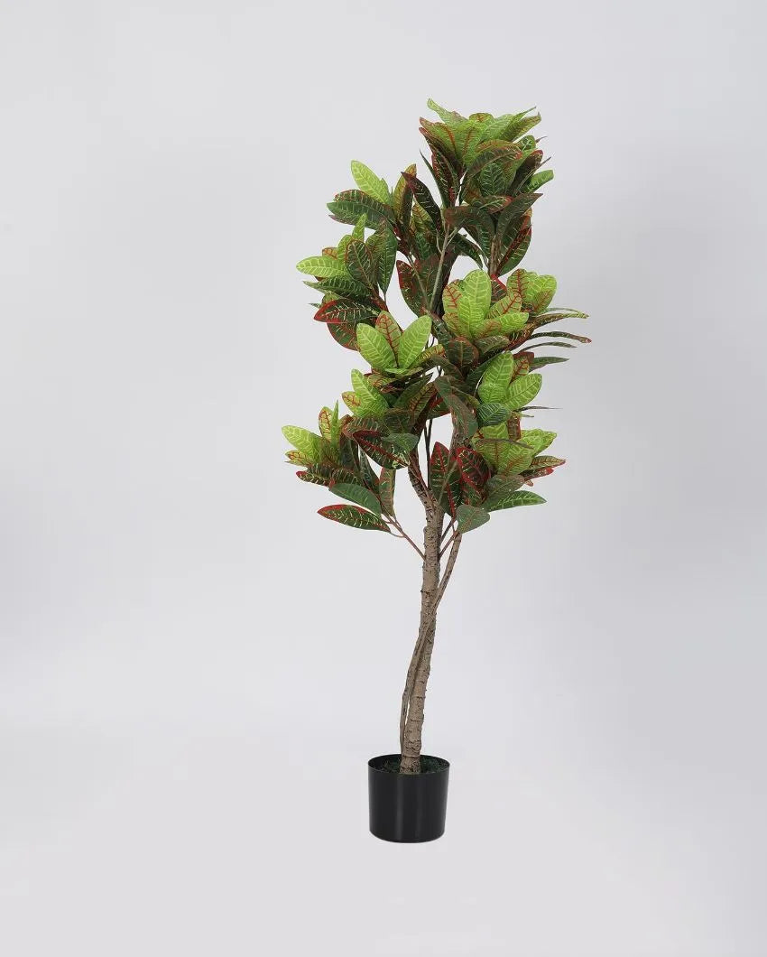 Artificial Croton Rubber Palm Plants with Pot