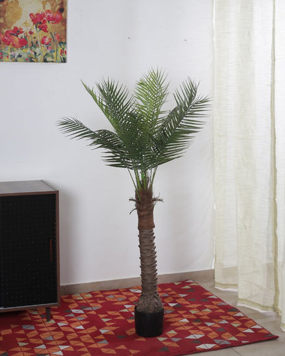 Salbo Artificial Areca Palm Plant For Home Décor With Black Pot | 59 Inches