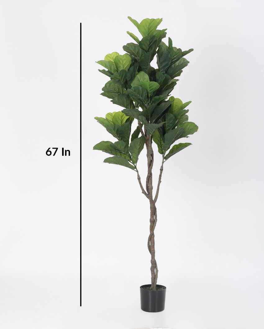 Artificial Fiddle Leaf Fig Tree in Pot Faux Plant