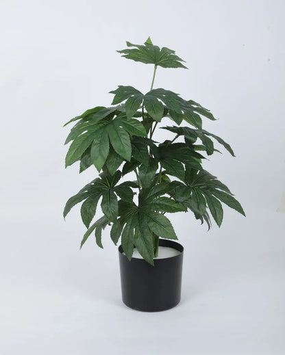 Beautiful Artificial Pvc Philodendron Silk Plant With Black Pot | 26 Inches