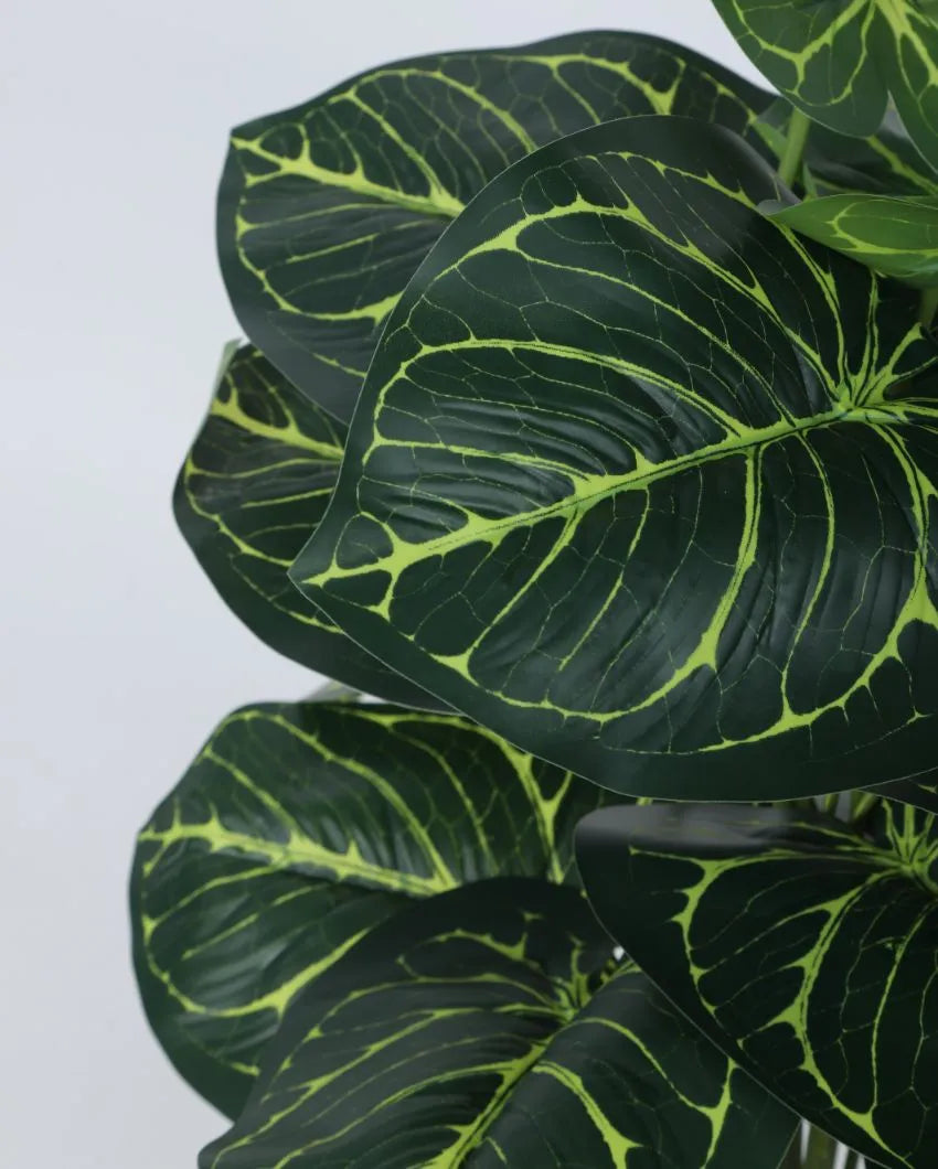 Artificial Pvc Anthurium Silk Plant With Black Pot | 26 Inches