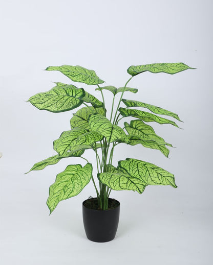 Artificial Pvc Silk Plant With Black Pot | 26 Inches