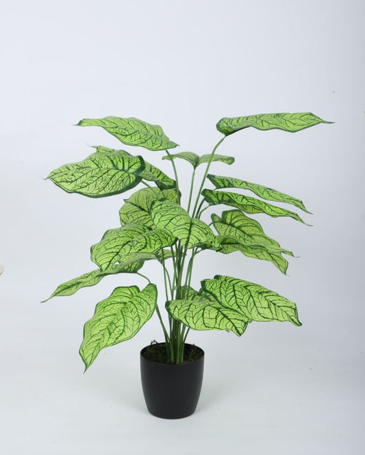 Artificial Pvc Silk Plant With Black Pot | 26 Inches