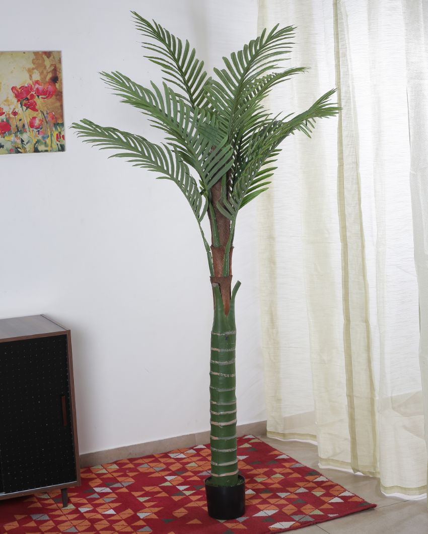 Kesio Artificial Areca Palm Plant For Home Décor With Black Pot | 79 Inches