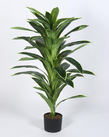 Dracaena Real Touch Artificial Plant with Black Pot