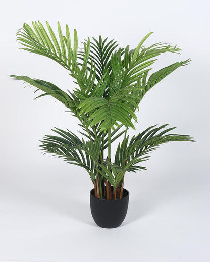 Palm Areca Big Leaves Real Touch Artificial Plant with Black Pot | 4 ft