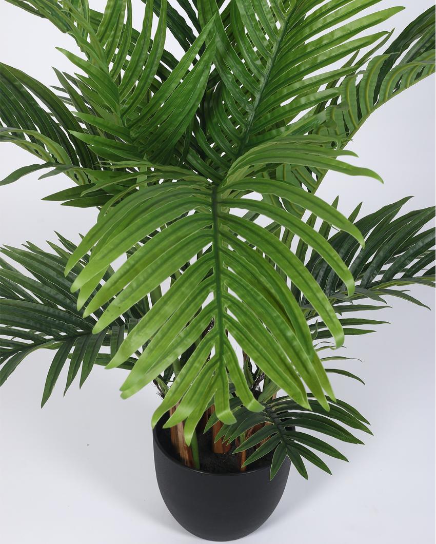 Palm Areca Big Leaves Real Touch Artificial Plant with Black Pot | 4 ft