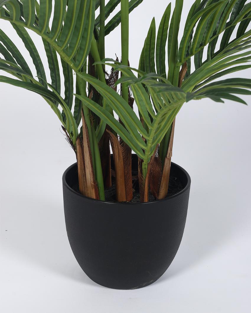 Palm Areca Big Leaves Real Touch Artificial Plant with Black Pot | 4 ft