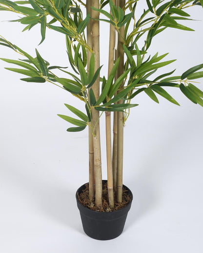 Bamboo Real Touch Artificial Plant with Black Pot | 5 ft