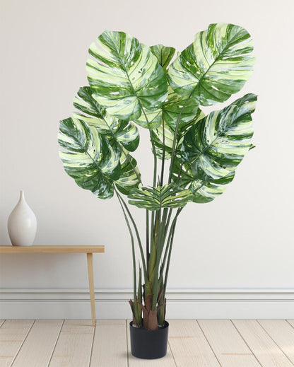 Monstera Real Touch Artificial Plant with Black Pot | 5 ft