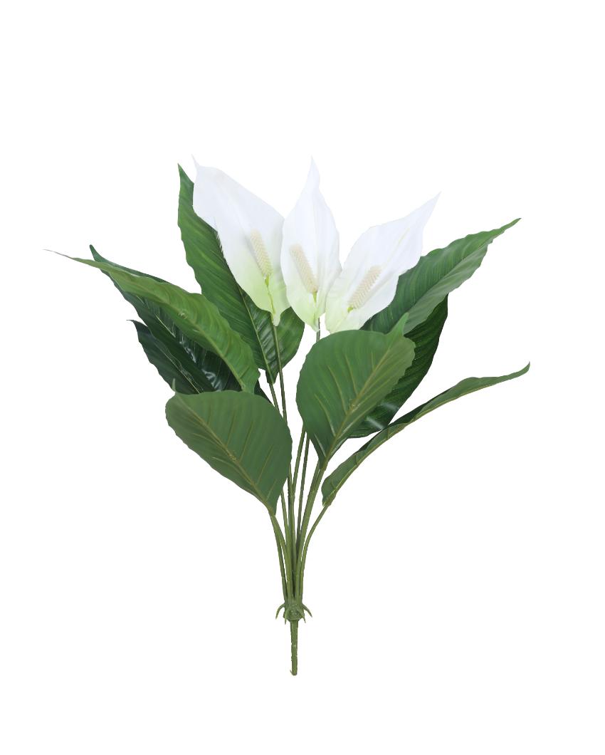 Spathe White  Artificial Plant with Pot | 2 Feet