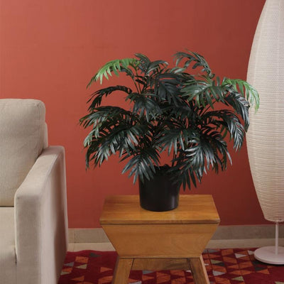 Artificial Areca Palm Plant For Home Decoring With Black Pot | 30 Inches