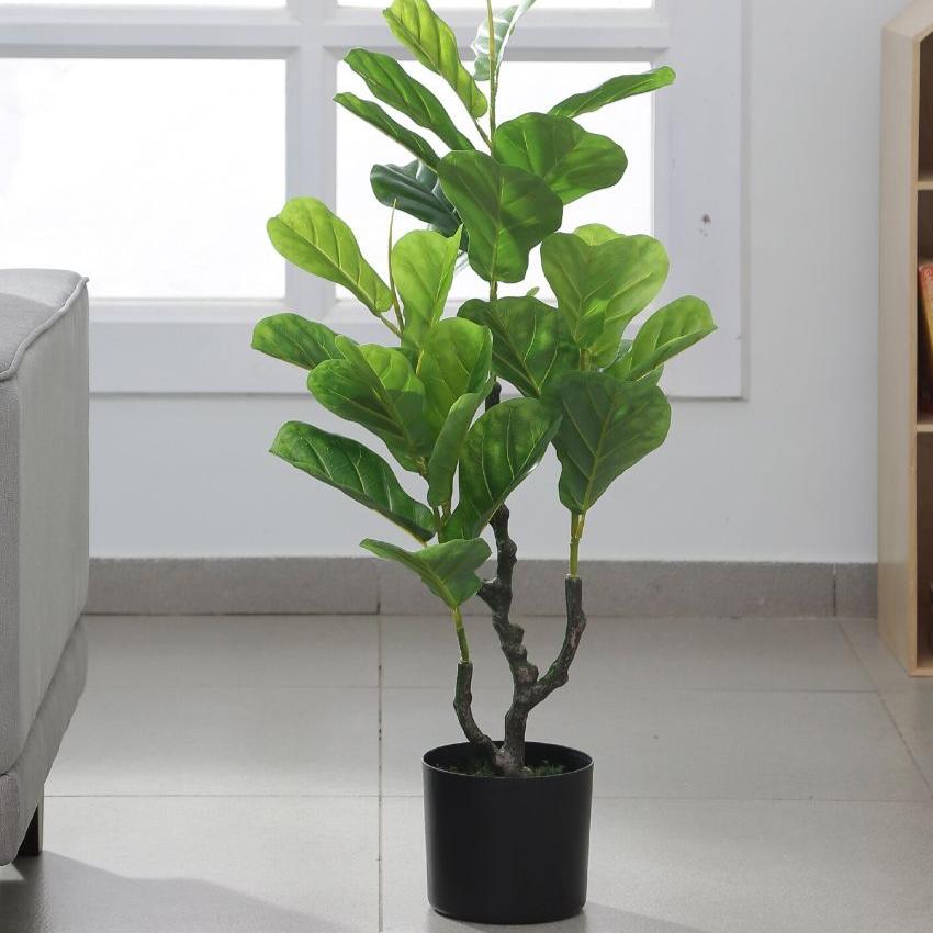 Artificial Fiddle Leaf Fig Tree in Pot Faux Plant