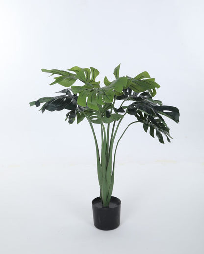 Artificial Real Touch Monstera Plant For Home Décor With Black Pot | 35 Inches