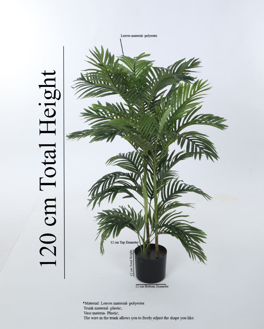 Artificial Areca Palm Plant For Home Décor With Black Pot | 47 Inches