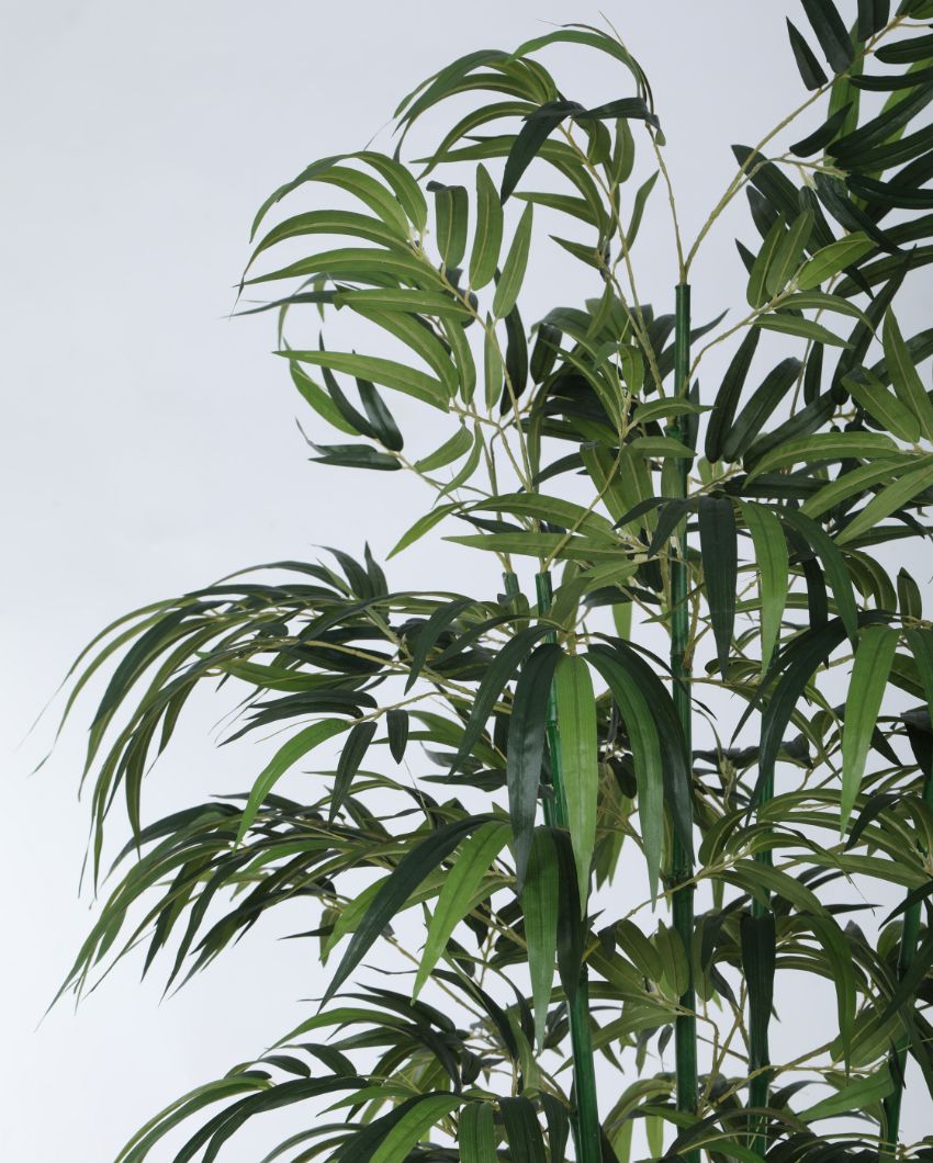 Green Bamboo Artificial Plant With Black Pot | 94 Inches 94 Inches