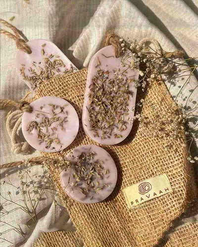 Calming & Natural Lavender Air Freshener Organic Wax Sachet | Pack of 2