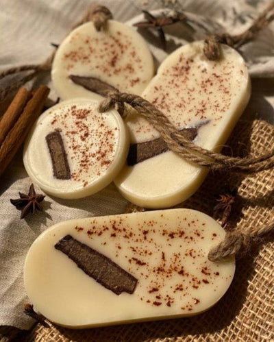 Warm Cinnamon Vanilla Air Freshener Organic Wax Sachet | Pack of 4