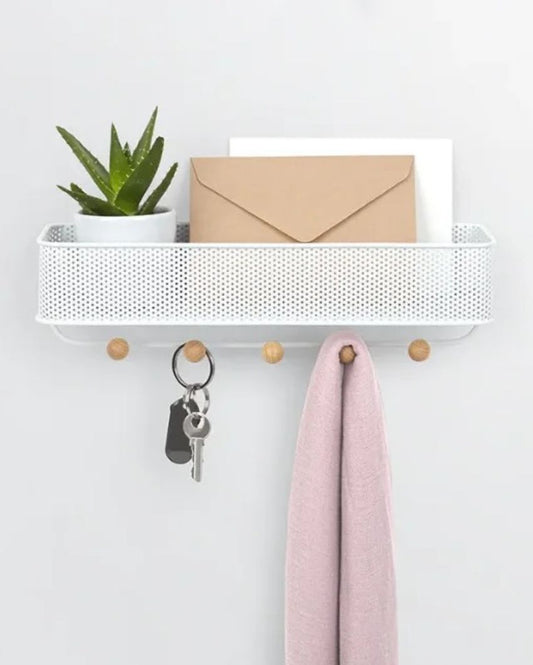 Metal Wall Mounted Rack With Key Holder