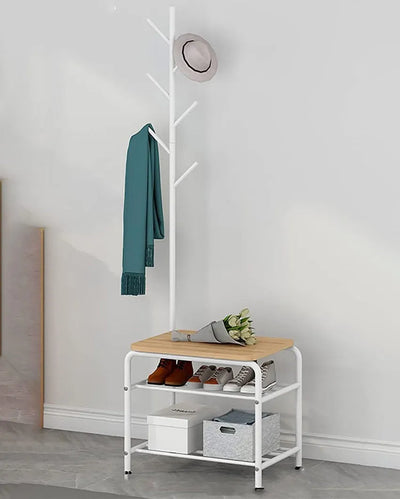 3 in 1 Carbon Steel Coat and Shoe Rack