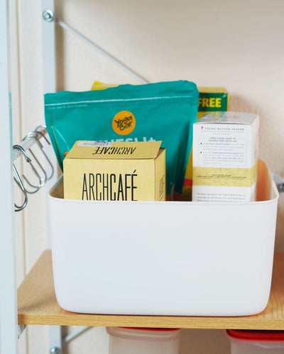 White Large Plastic Storage Basket