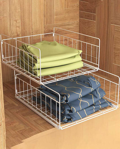 Space-Saving Stackable Wardrobe Rack | Set of 2 | 13 x 16 x 13 inches