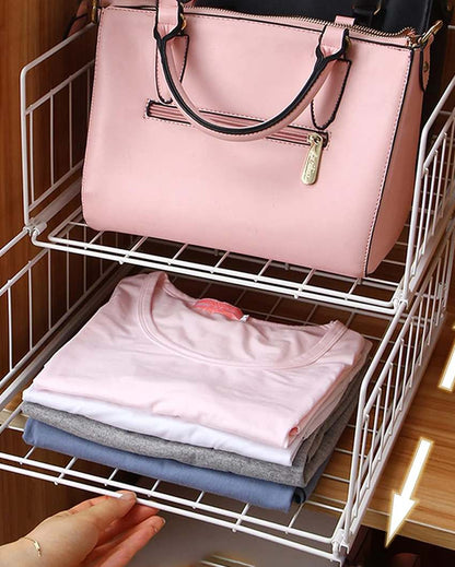 Space-Saving Stackable Wardrobe Rack | Set of 2 | 13 x 16 x 13 inches