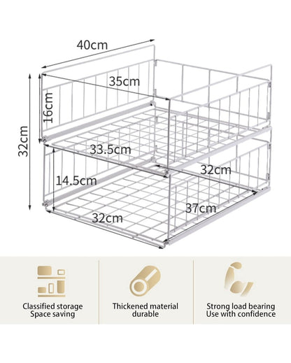 Space-Saving Stackable Wardrobe Rack | Set of 2 | 13 x 16 x 13 inches