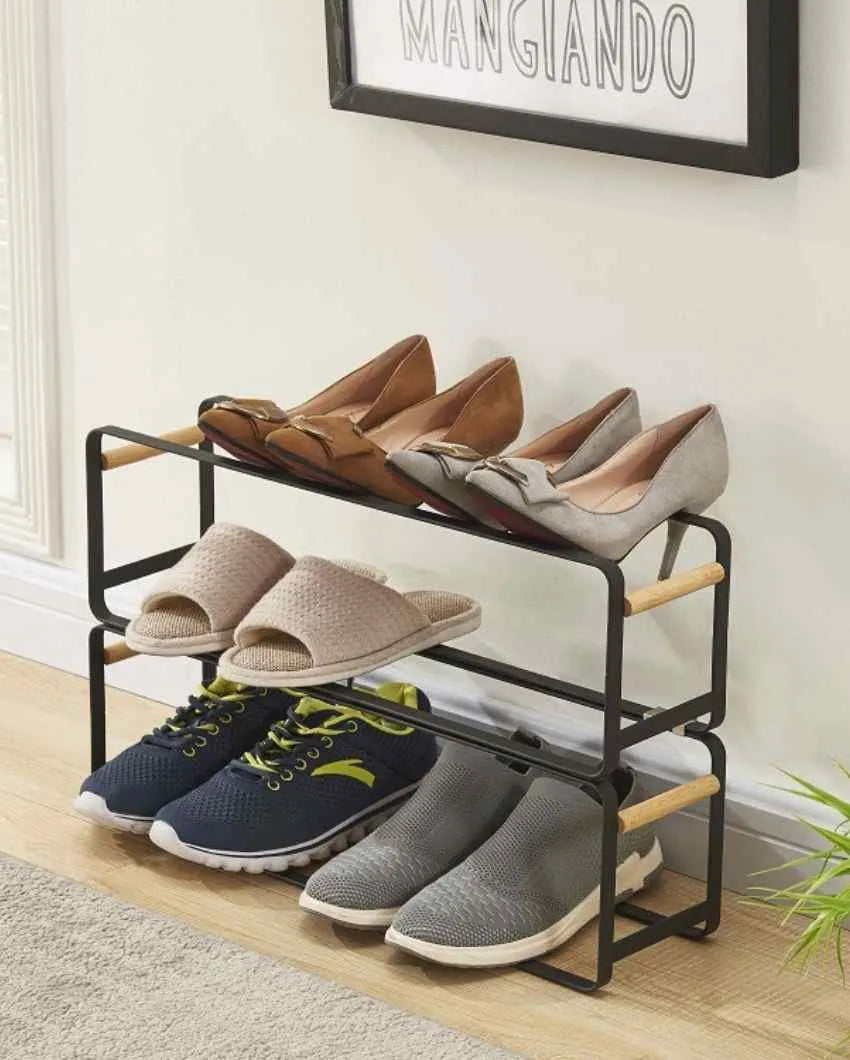 Simple Stackable Metal Shoe Rack - Dusaan