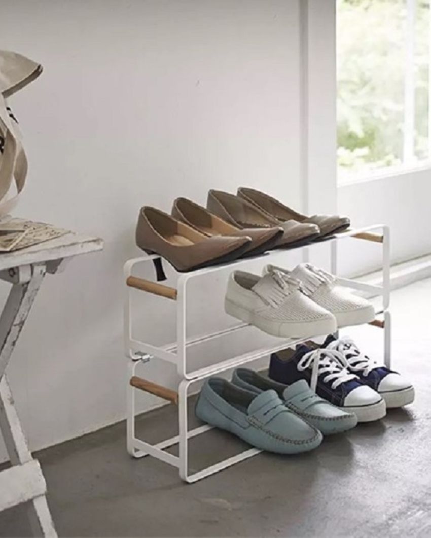 Simple Stackable Metal Shoe Rack - Dusaan