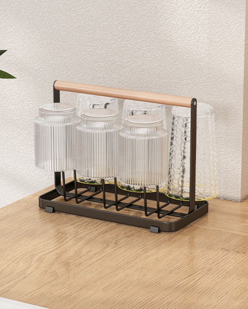 Premium Glass Holder Tray | 10 x 5 x 7 inches