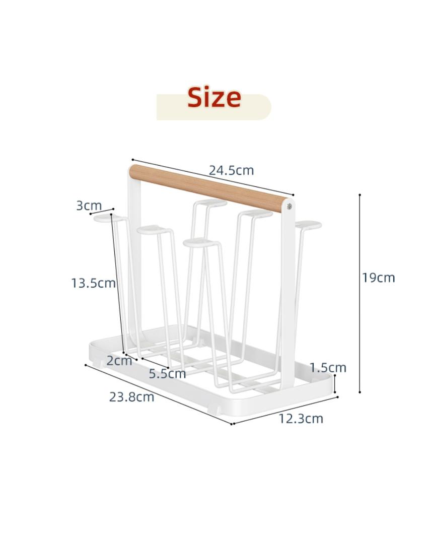 Premium Glass Holder Tray | 10 x 5 x 7 inches