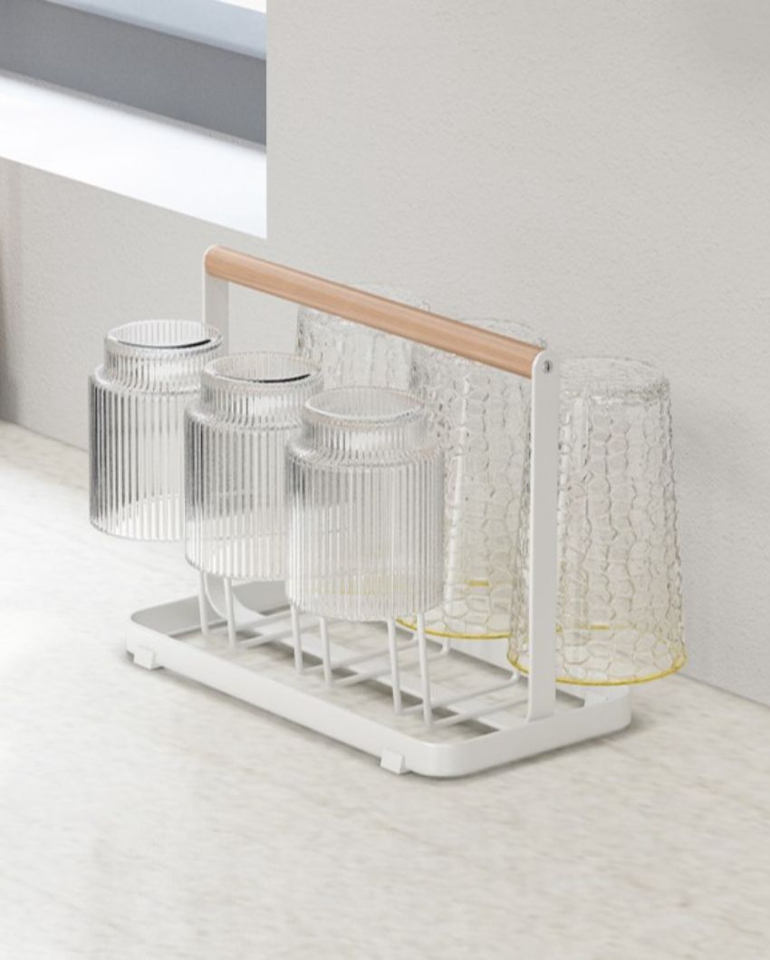 Premium Glass Holder Tray | 10 x 5 x 7 inches