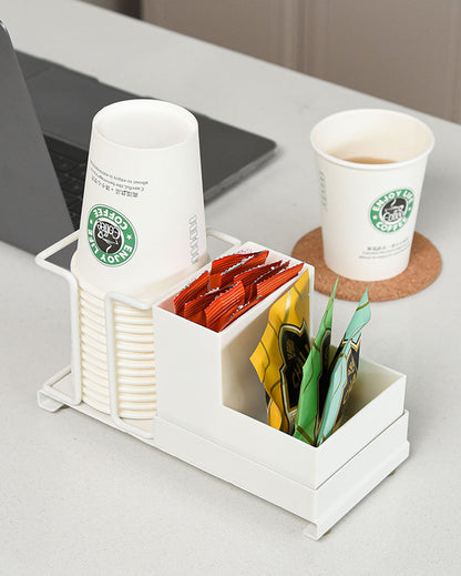 Carbon Steel Paper Cup Storage Organizer | 8 x 4 x 4 inches