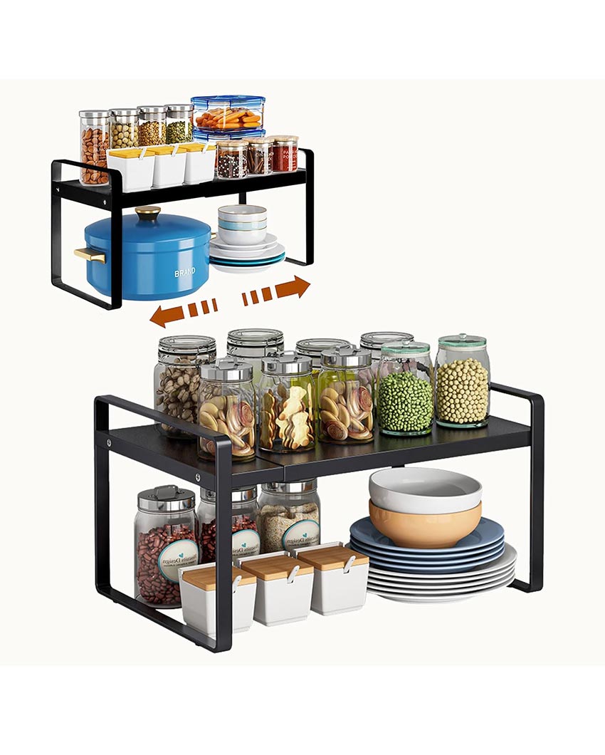 Expandable Steel Table Riser Organizer | 25 x 8 x 9 inches