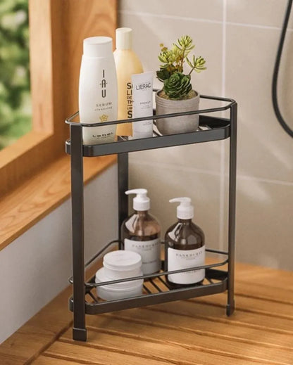 Multi-Purpose Petite Corner Carbon Steel Storage Shelf