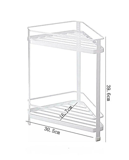 Multi-Purpose Petite Corner Carbon Steel Storage Shelf