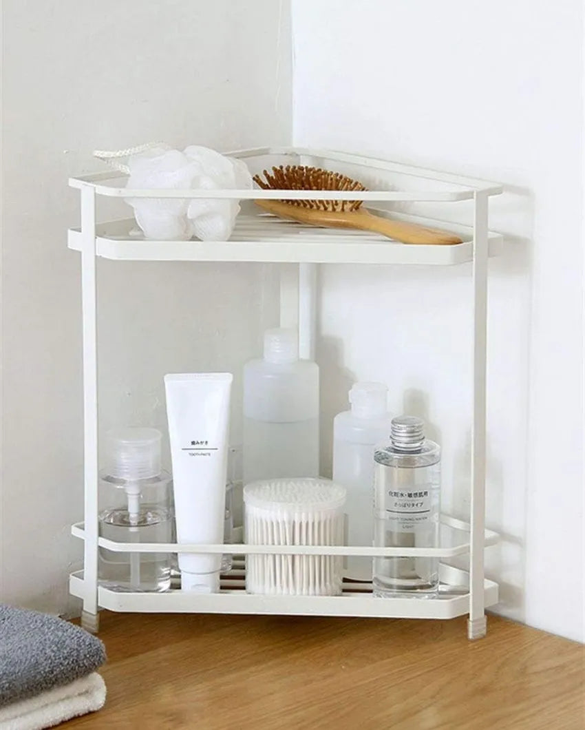 Multi-Purpose Petite Corner Carbon Steel Storage Shelf