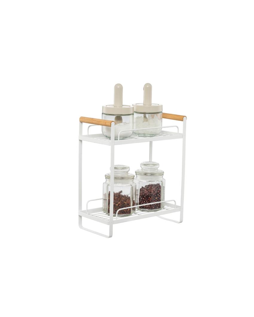 Compact 2-Tier Countertop Organizer Rack | 10 x 5 x 11 inches