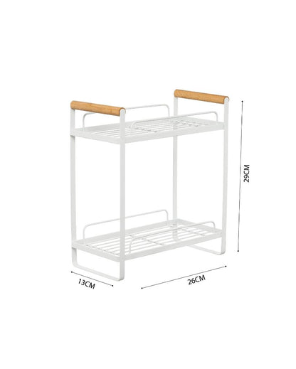 Compact 2-Tier Countertop Organizer Rack | 10 x 5 x 11 inches