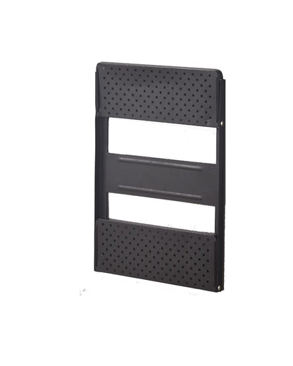 Trendy Double Shelf Magnetic Metal Storage Black