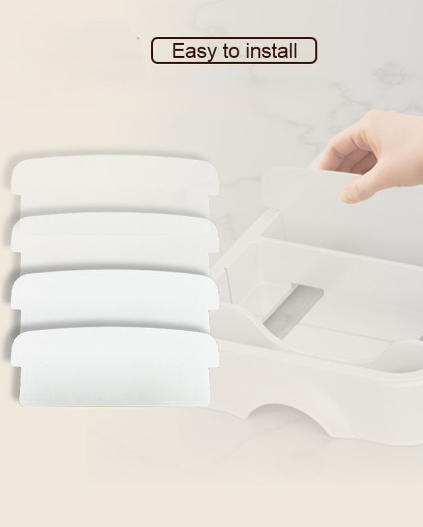 White Plastic Food Container Lid Organizer