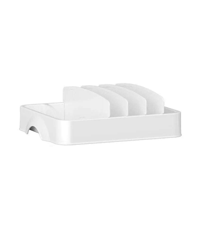 White Plastic Food Container Lid Organizer